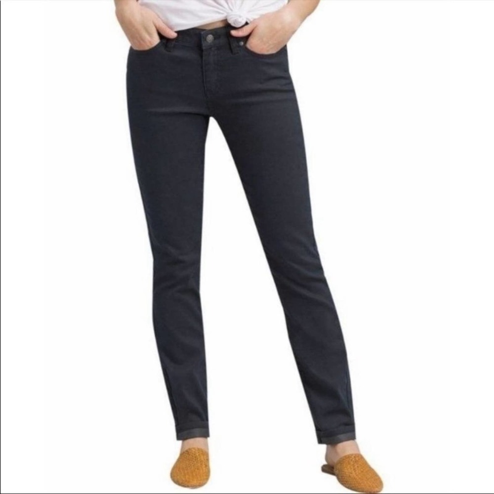 PRANA Kayla Mid Rise Skinny Fit Organic Cotton Jean in Charcoal Wash 26/2